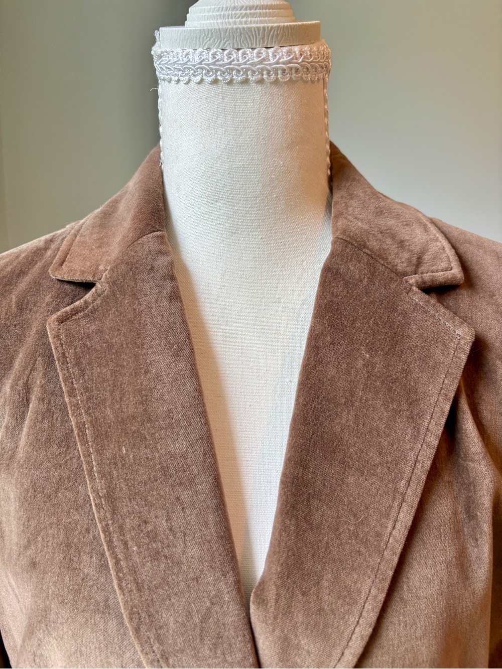 Banana Republic Vintage Brown Velvet Button Up Blazer Y2K Retro - Size 10 - Picture 4 of 11